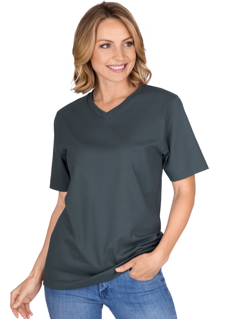 Trigema T-Shirt »TRIGEMA V-Shirt DELUXE Baumwolle«, (1 tlg.) Trigema T-Shirt »TRIGEMA V-Shirt DELUXE Baumwolle«, (1 tlg.) von Trigema
