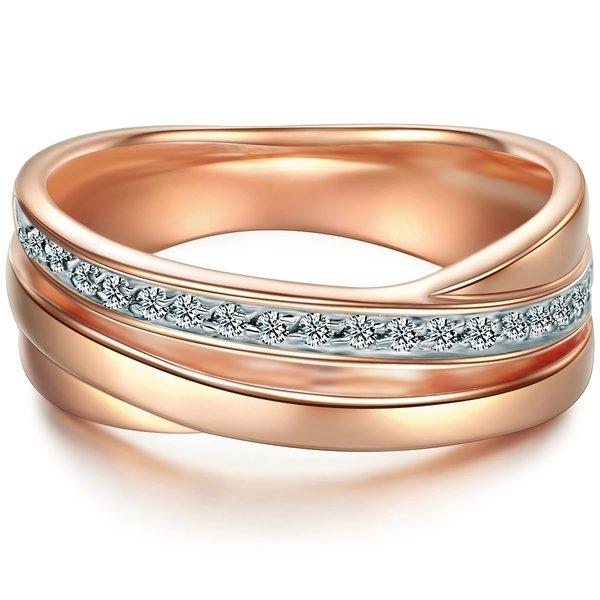 Ring Damen Goldrosa 51 von Trilani