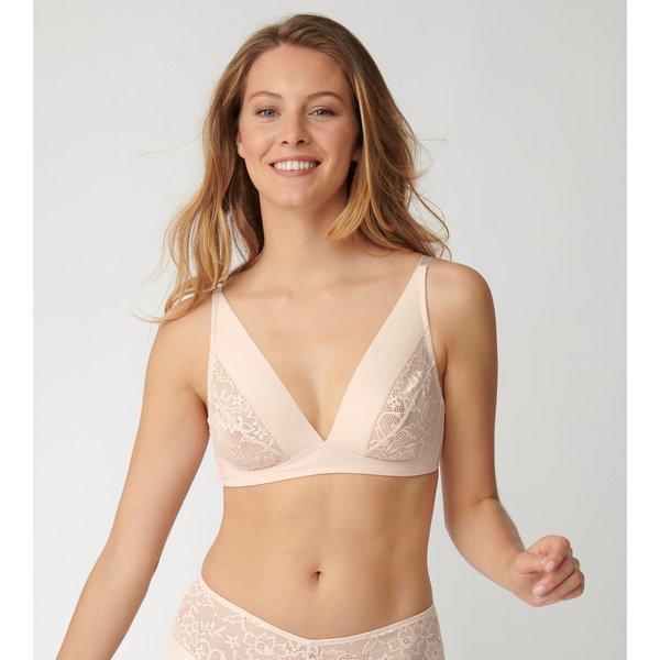 Bügelloser Bh, Unwattiert Damen Beige XL von Triumph