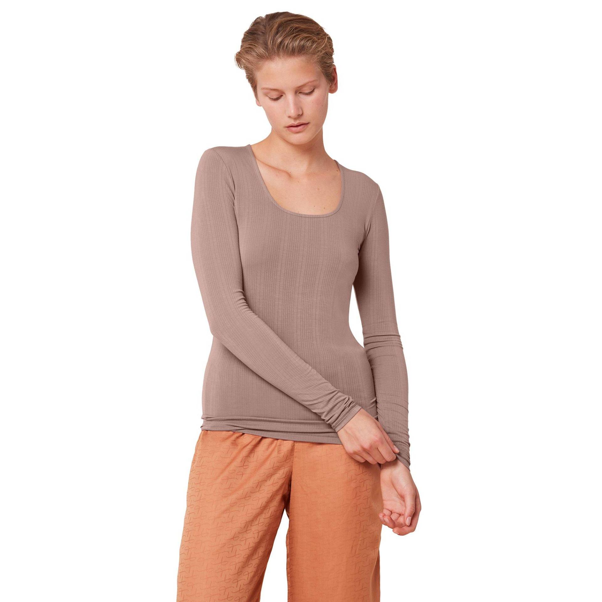 T-shirt, Langarm Damen Taupe XL von Triumph