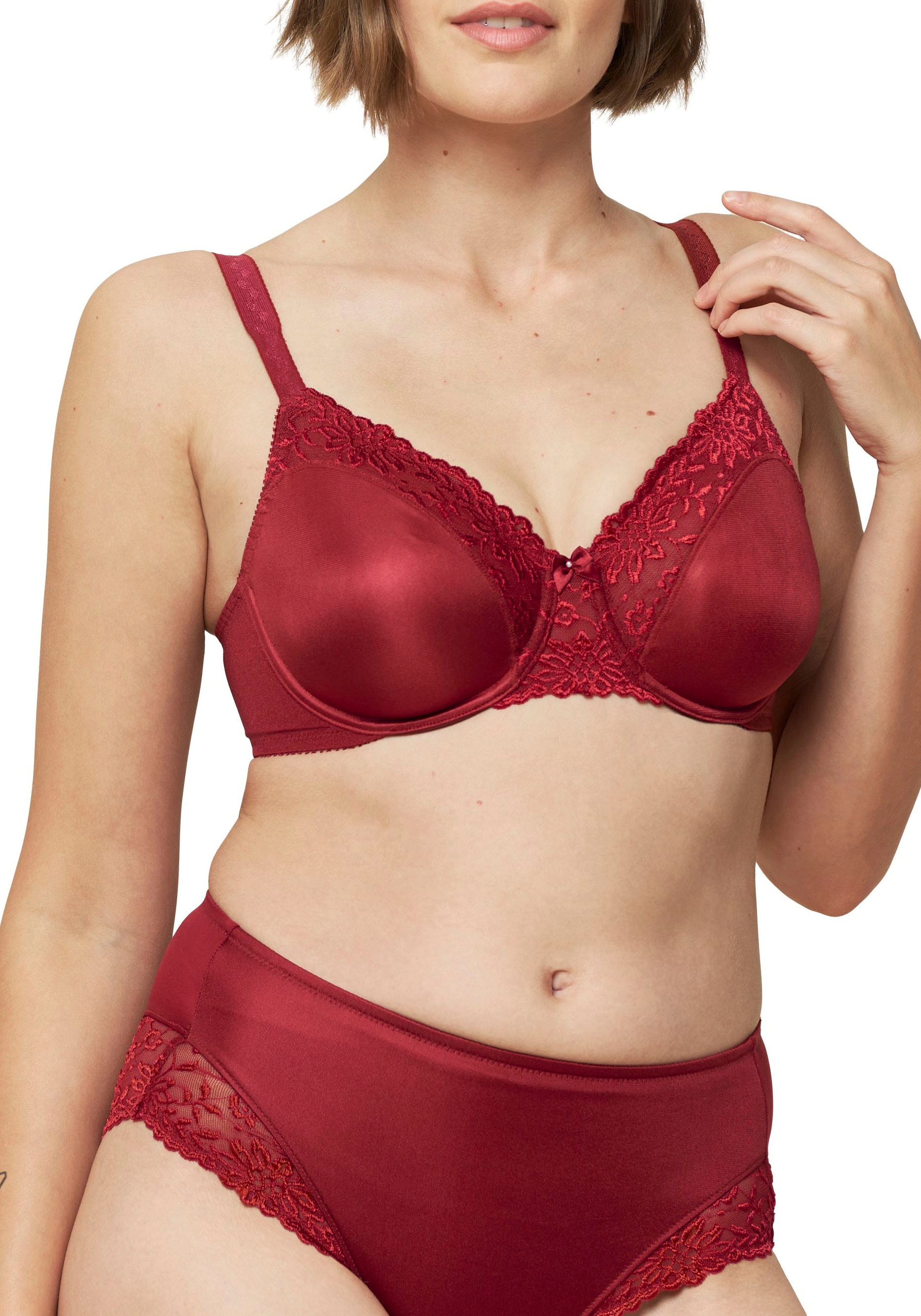 Triumph Minimizer-BH »Ladyform Soft W X«, Cup C-F, Bügel-BH mit Spitzendetails von Triumph