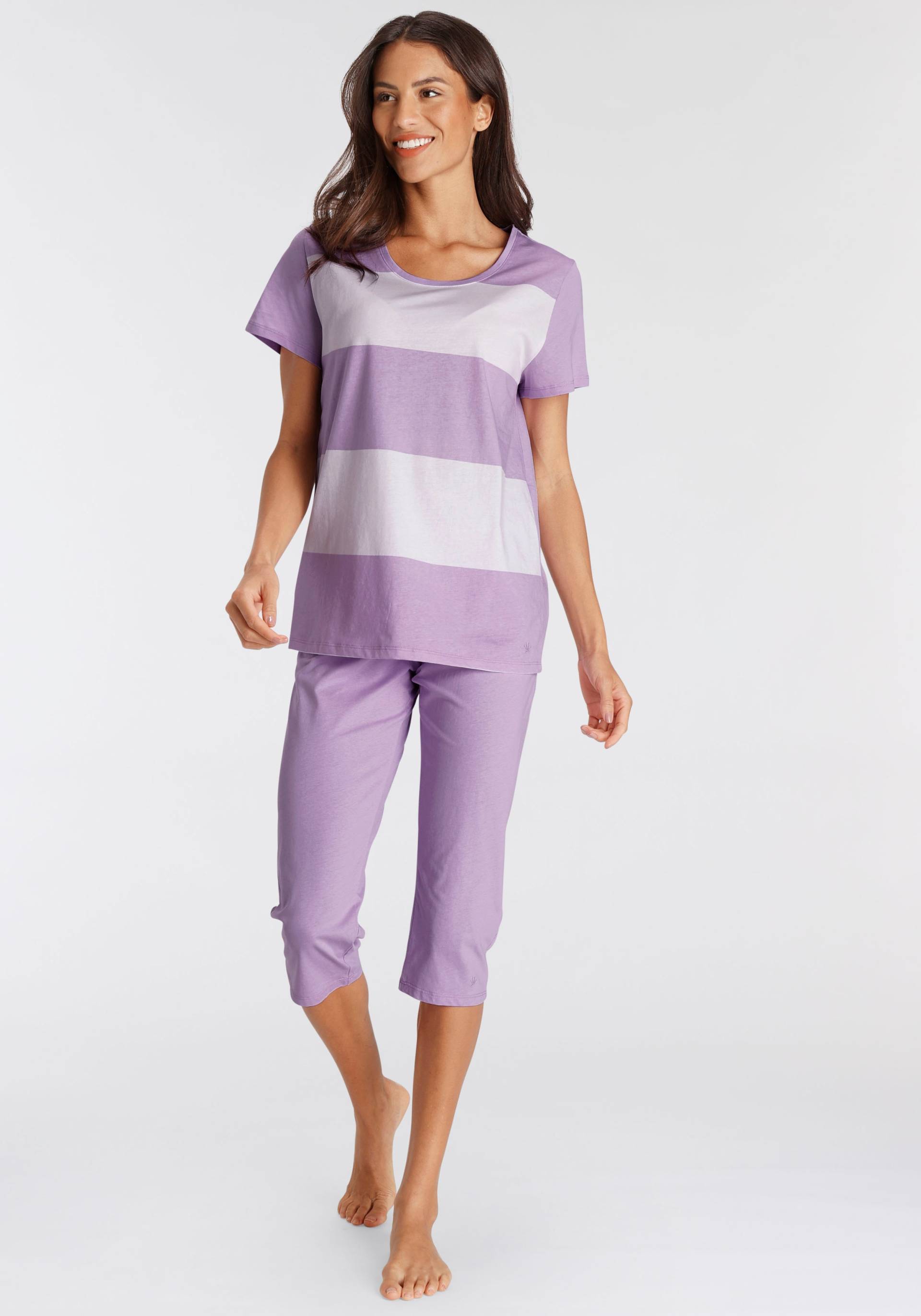 Triumph Schlafanzug »Sets PK Capri X 01«, (Set, 2 tlg.), Capri-Pyjama aus reiner Baumwolle von Triumph