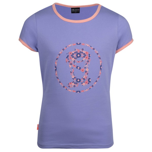 Trollkids - Girl's Flower Troll T - T-Shirt Gr 98 lila von Trollkids