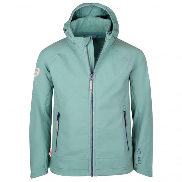 Trollkids - Girl's Kvalvika Jacket - Softshelljacke Gr 176 türkis von Trollkids