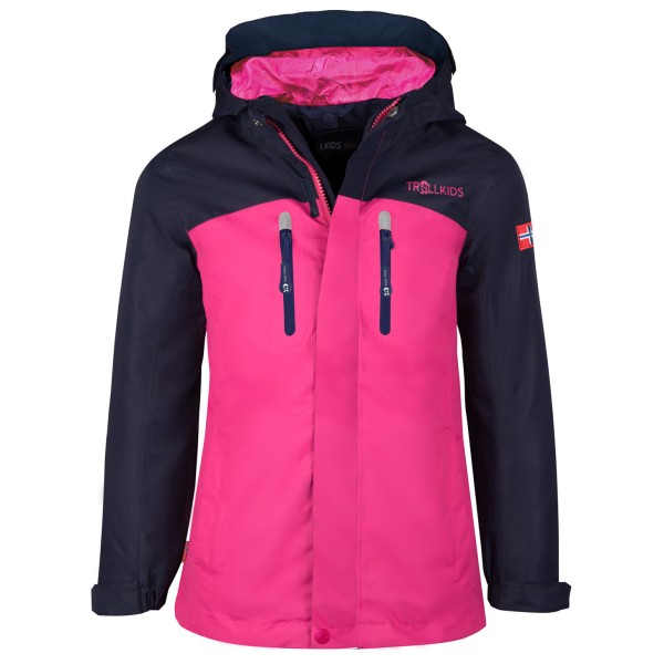 Trollkids - Girl's Nusfjord Jacket - Regenjacke Gr 164 rosa von Trollkids