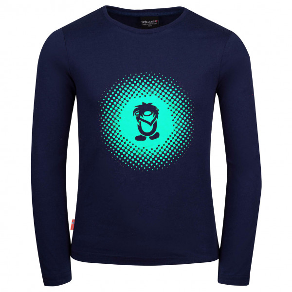 Trollkids - Girl's Pointillism - Longsleeve Gr 110 blau von Trollkids