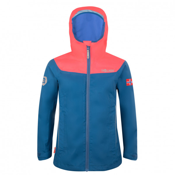 Trollkids - Girls Bergen Jacket - Regenjacke Gr 116 blau von Trollkids