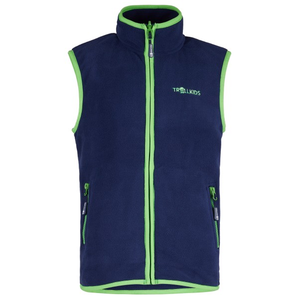 Trollkids - Kid's Arendal Vest - Fleecegilet Gr 92 blau von Trollkids