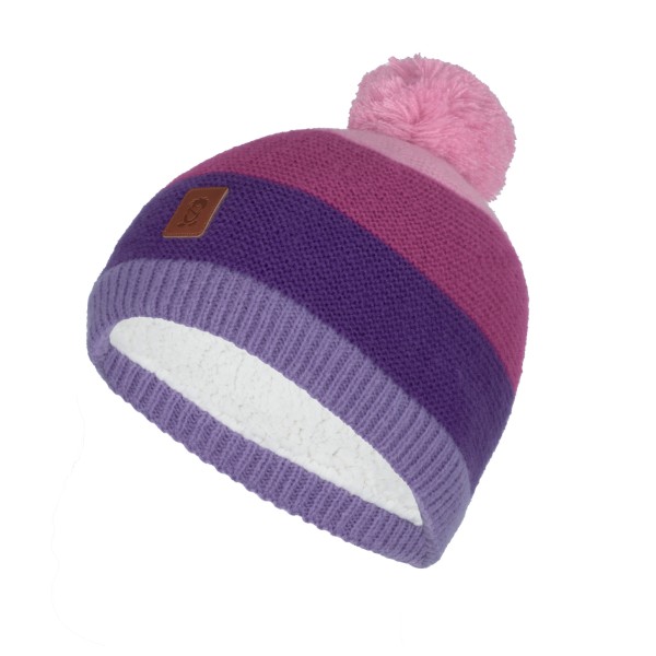 Trollkids - Kid's Gryllefjord Bobble Cap - Mütze Gr 52-56 cm - 6-12 Years blau;lila von Trollkids