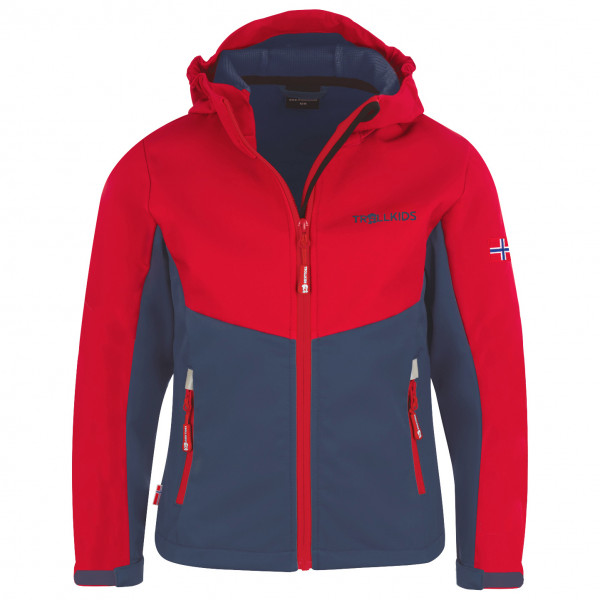 Trollkids - Kid's Kristiansand Jacket - Softshelljacke Gr 164 rot/blau Trollkids - Kid's Kristiansand Jacket - Softshelljacke Gr 164 rot/blau von Trollkids
