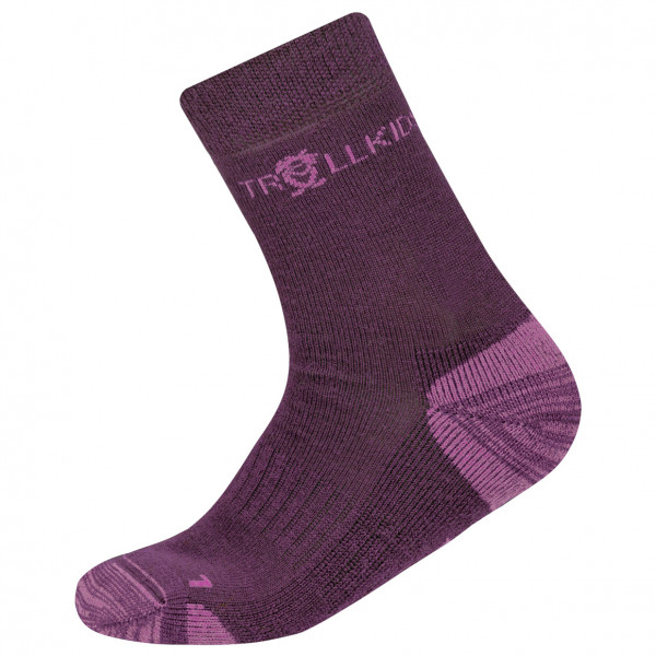 Trollkids - Kid's Preikestolen Hiking Socks - Wandersocken Gr 31-34 lila von Trollkids
