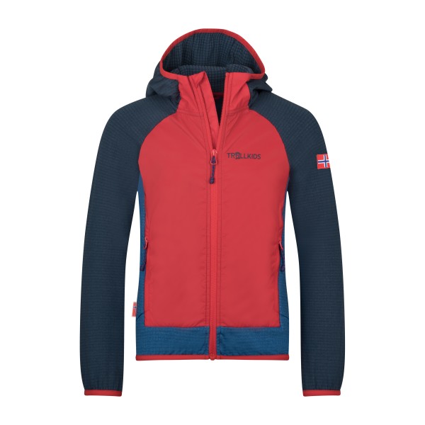 Trollkids - Kid's Seiland Jacket - Fleecejacke Gr 140 rot/blau von Trollkids
