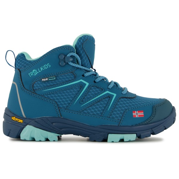 Trollkids - Kid's Skarvan Hiker Mid - Wanderschuhe Gr 36 blau von Trollkids