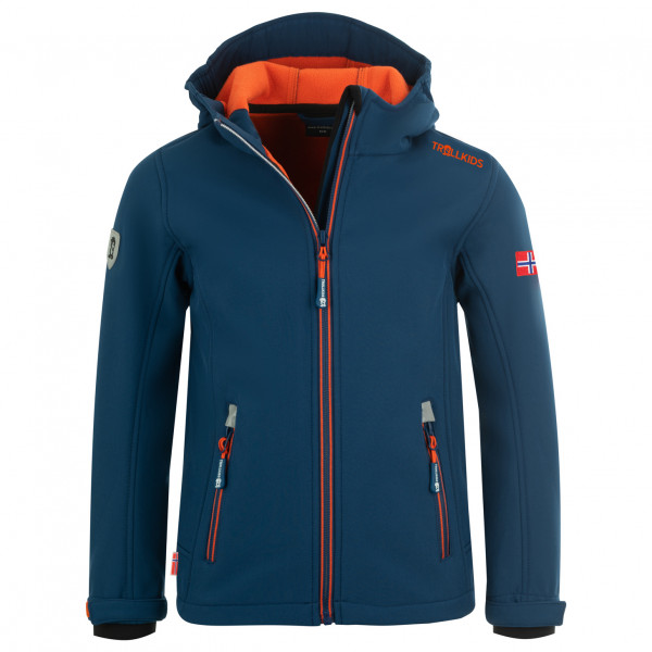 Trollkids - Kid's Trollfjord Jacket - Softshelljacke Gr 98 blau von Trollkids