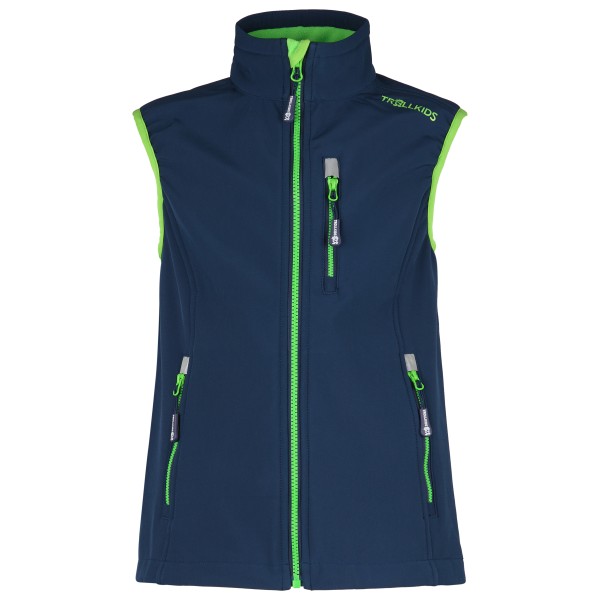 Trollkids - Kid's Trollfjord Vest - Softshellgilet Gr 104;110;116;128;140;152;164;176;92;98 blau;grün;rosa/lila von Trollkids
