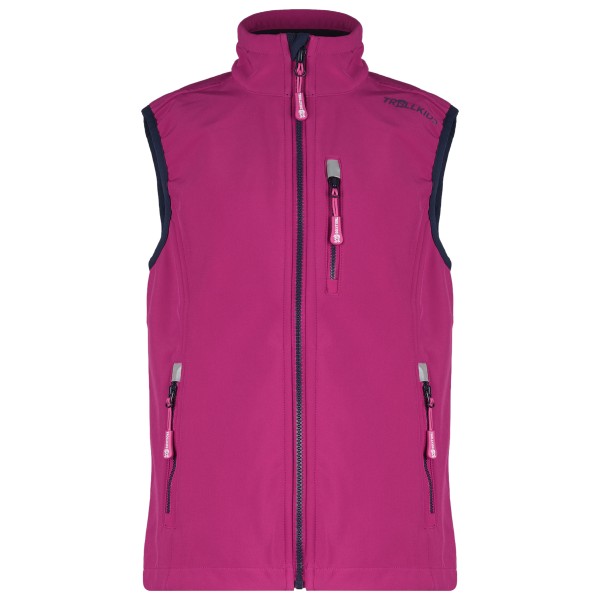 Trollkids - Kid's Trollfjord Vest - Softshellgilet Gr 164 rosa/lila von Trollkids