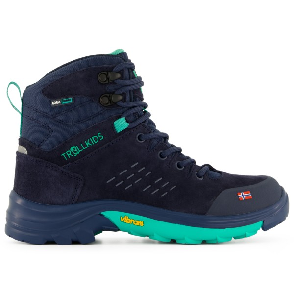 Trollkids - Kid's Trollsteinen Hiker Mid XT - Wanderschuhe Gr 33 blau von Trollkids