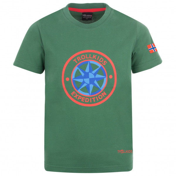 Trollkids - Kid's Windrose T - T-Shirt Gr 116 grün von Trollkids