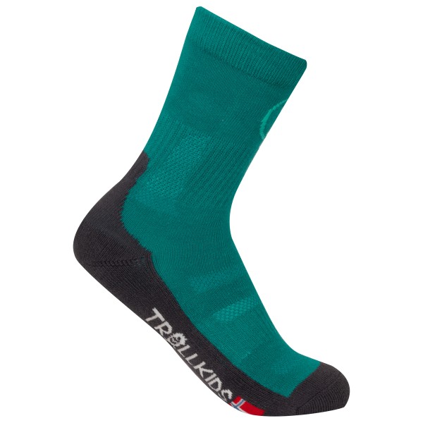 Trollkids - Kids Trekking Mid Cut Socks II - Wandersocken Gr 27-30 türkis von Trollkids