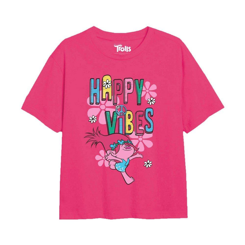 Happy Vibes Tshirt Mädchen Fuchsia 104 von Trolls
