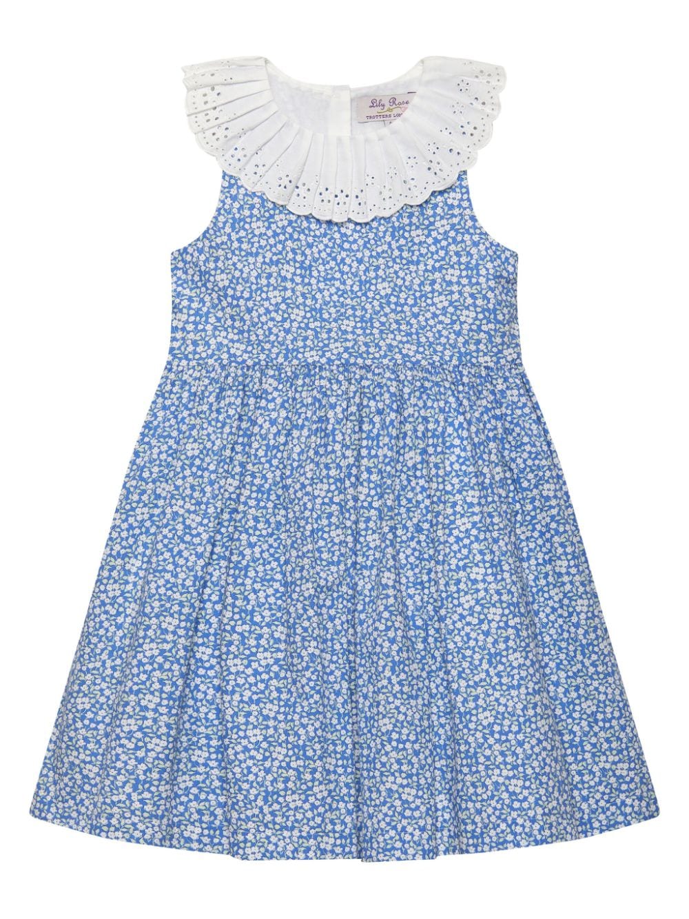 Trotters Francesca Mini floral-print cotton dress - Blue von Trotters
