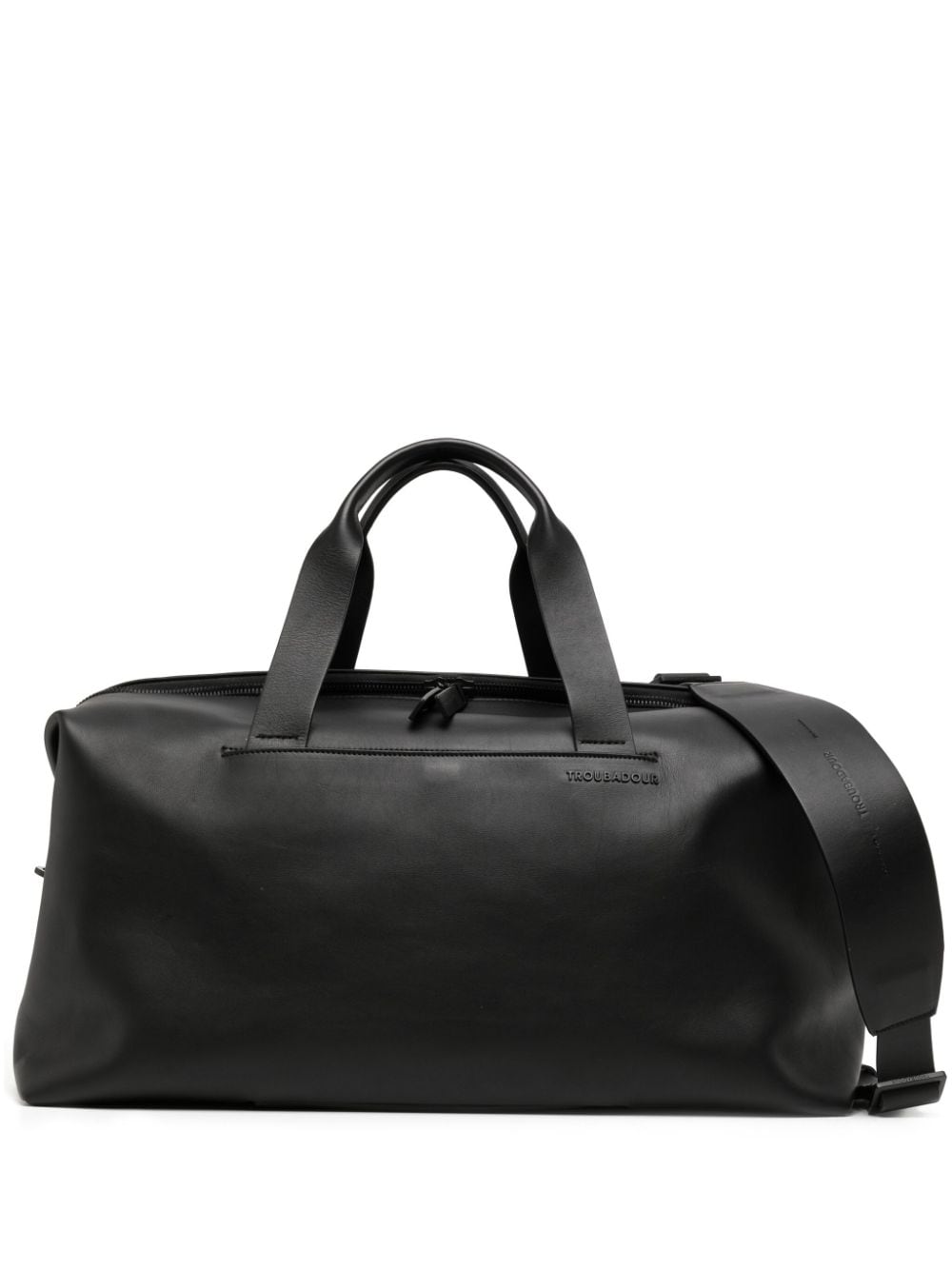 Troubadour Troubadour logo-lettering leather holdall bag - Black von Troubadour