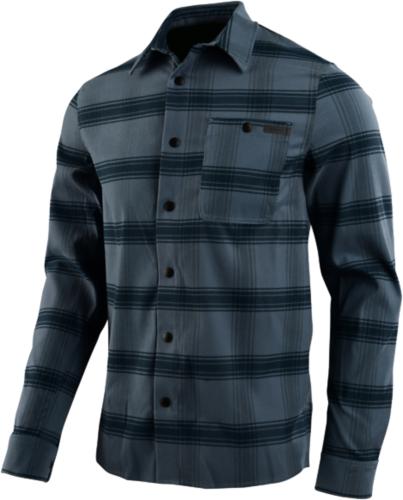 Einzelstück Troy Lee Designs Grind Flannel Stripe Blue Mirage - Blue Mirage (Grösse: S) von Troy Lee Designs