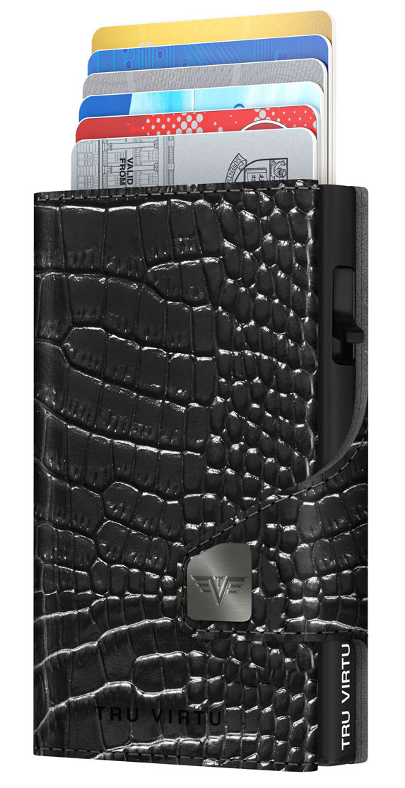 Doublewallet CLICK & slide Croco schwarz, schwarz Doublewallet CLICK & slide Croco schwarz, schwarz von Tru Virtu