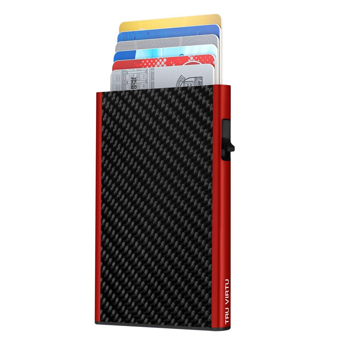 Wallet Click & Slide Carbon Fibre Black/red Damen Schwarz ONE SIZE