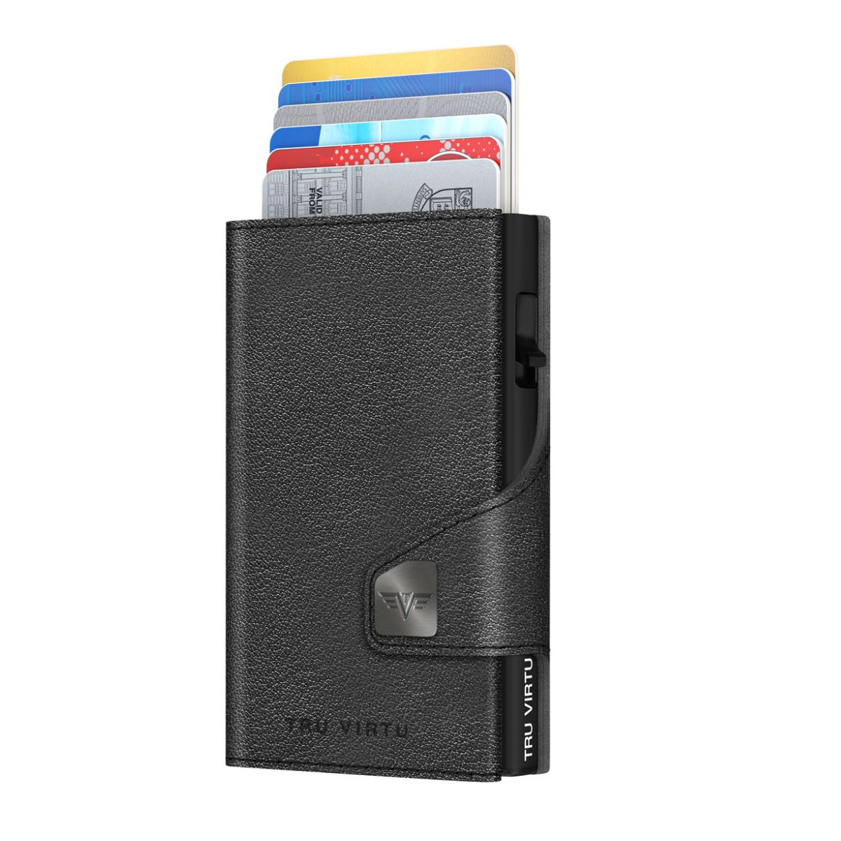 Wallet Click & Slide Coin Pocket Nappa Black/Black von Tru Virtu