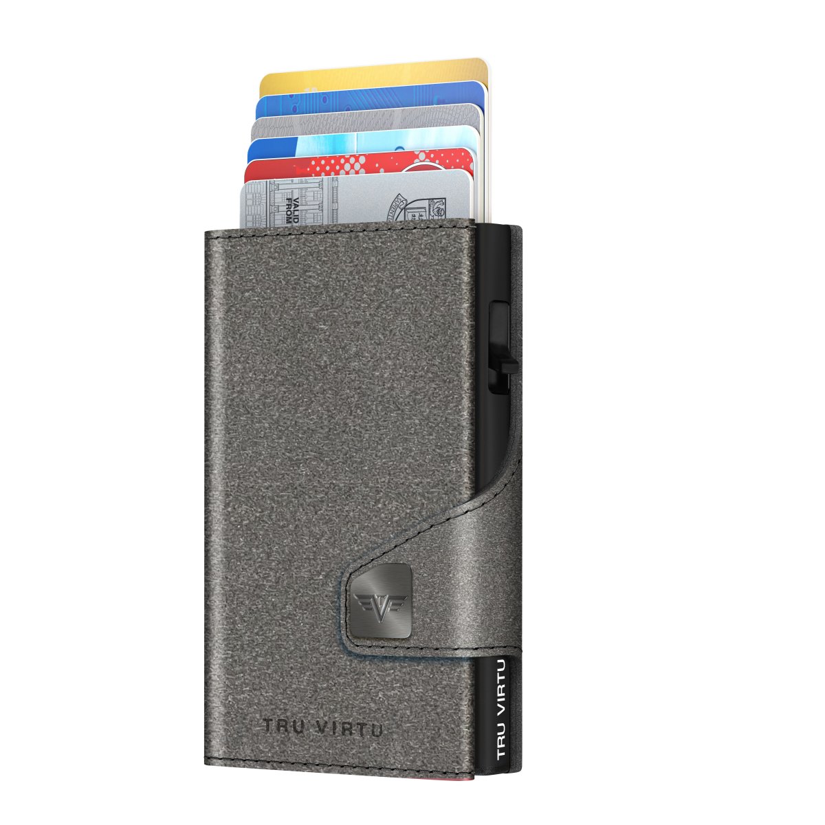 Wallet Click & Slide Recycled PET Felt Grey/Black von Tru Virtu