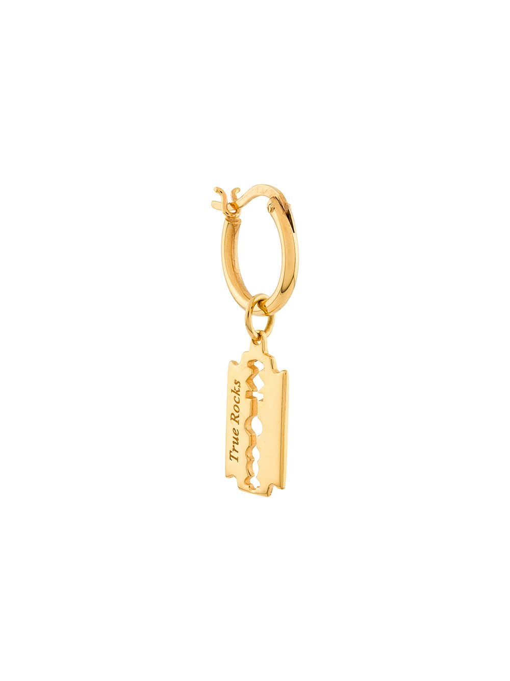 True Rocks razor hoop earrings - Gold von True Rocks