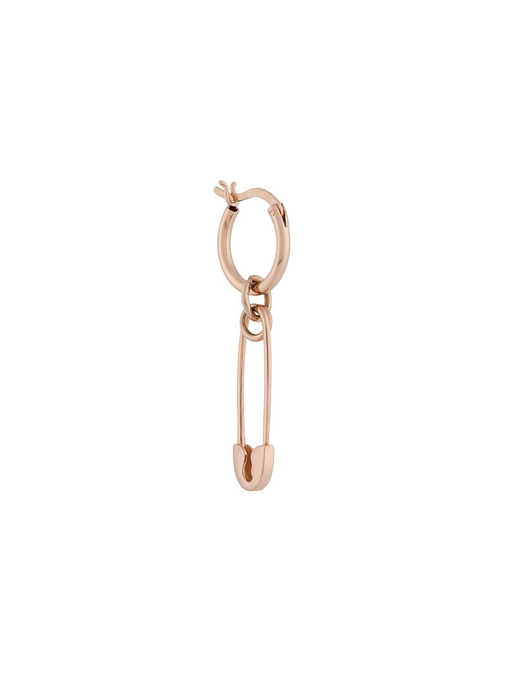 True Rocks safety pin hoop earrings - Pink von True Rocks