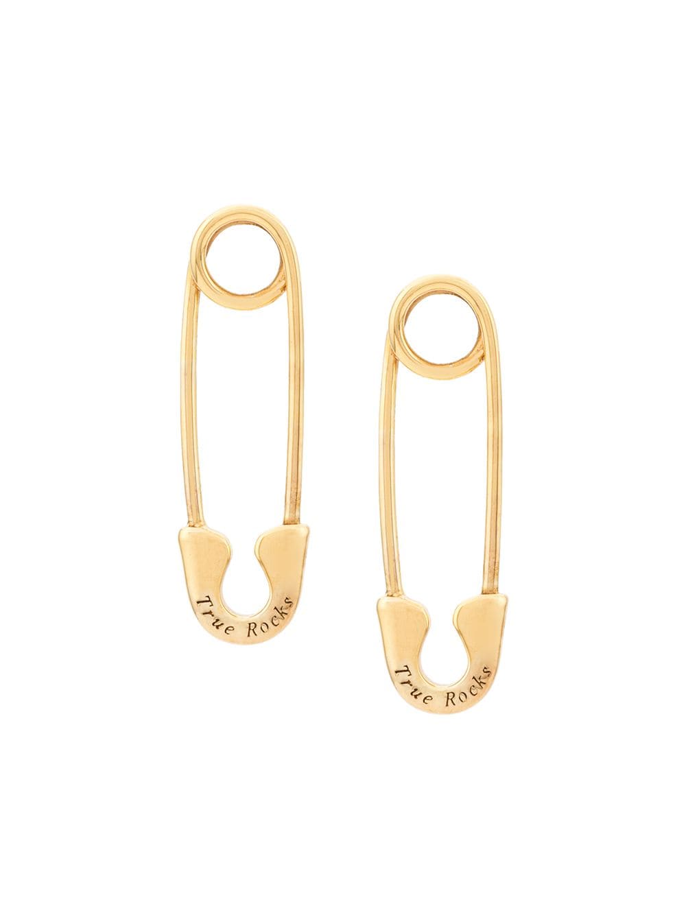 True Rocks safety pin stud earring - Gold von True Rocks