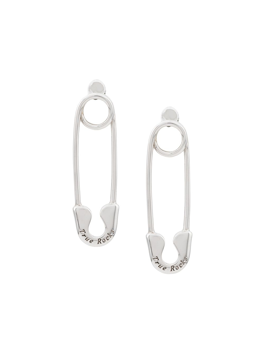 True Rocks safety pin stud earring - Silver von True Rocks