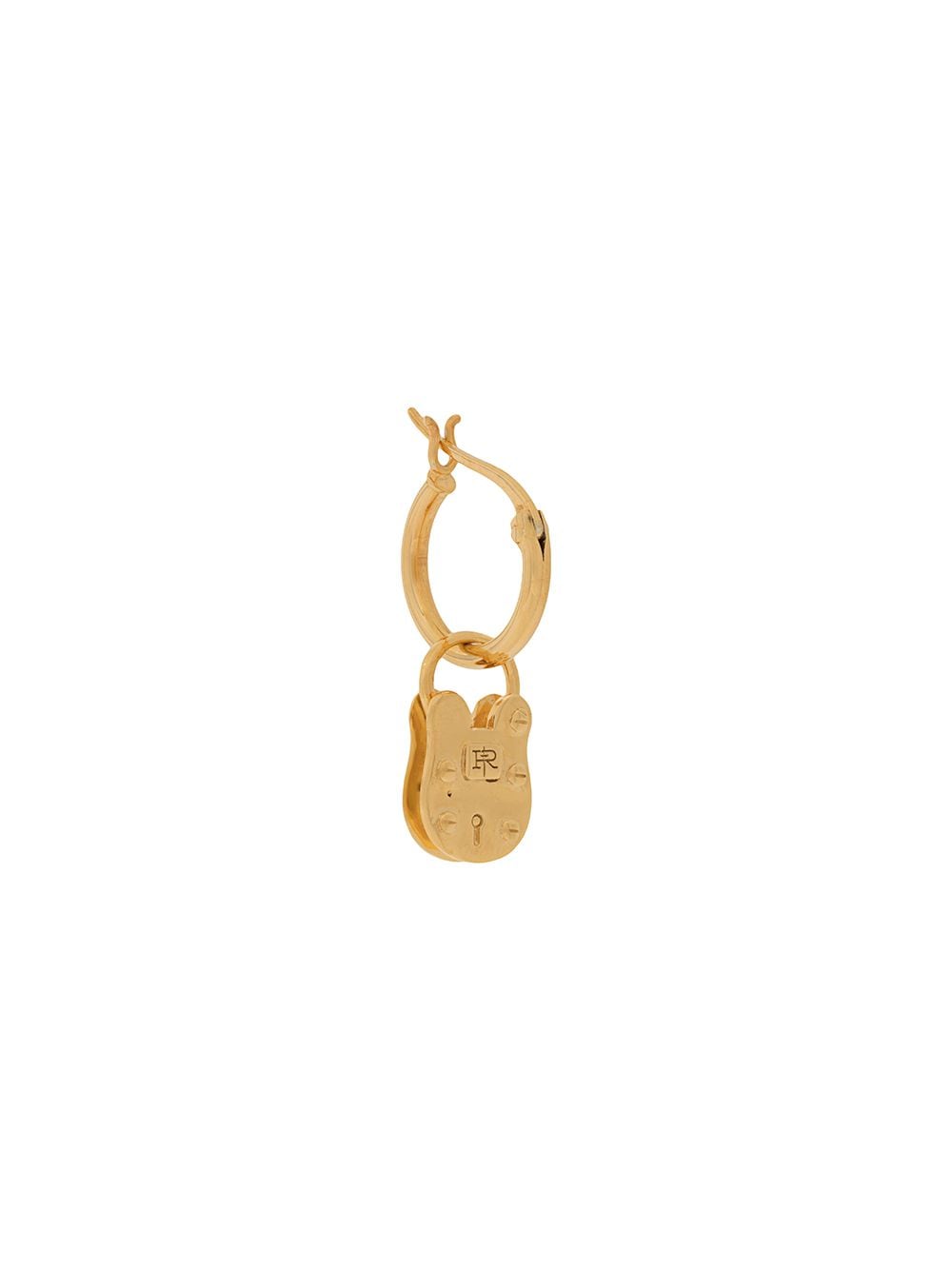 True Rocks single padlock hoop earring - Gold von True Rocks
