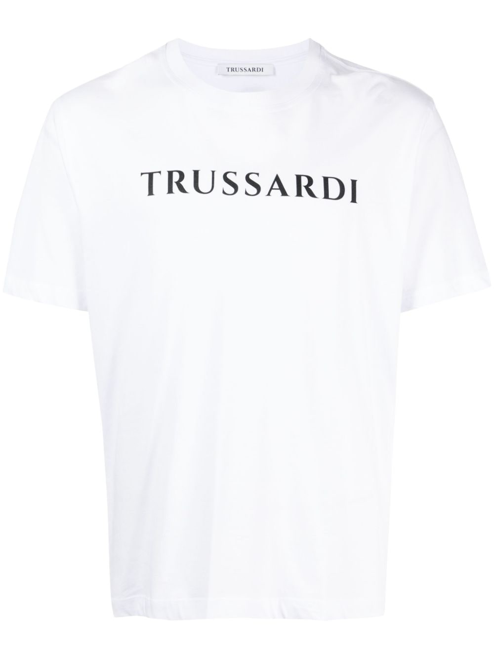 Trussardi logo-print cotton T-shirt - White von Trussardi