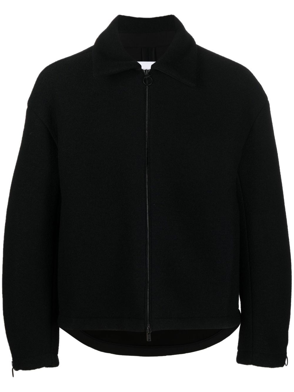 Trussardi zipped bomber jacket - Black von Trussardi