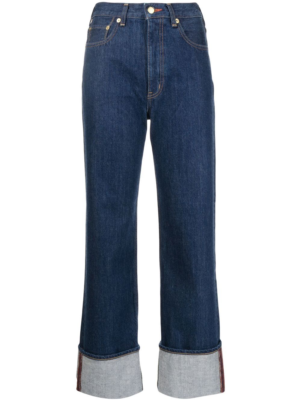 Tu es mon Tresor The Carnelian high-rise straight-leg jeans - Blue von Tu es mon Tresor