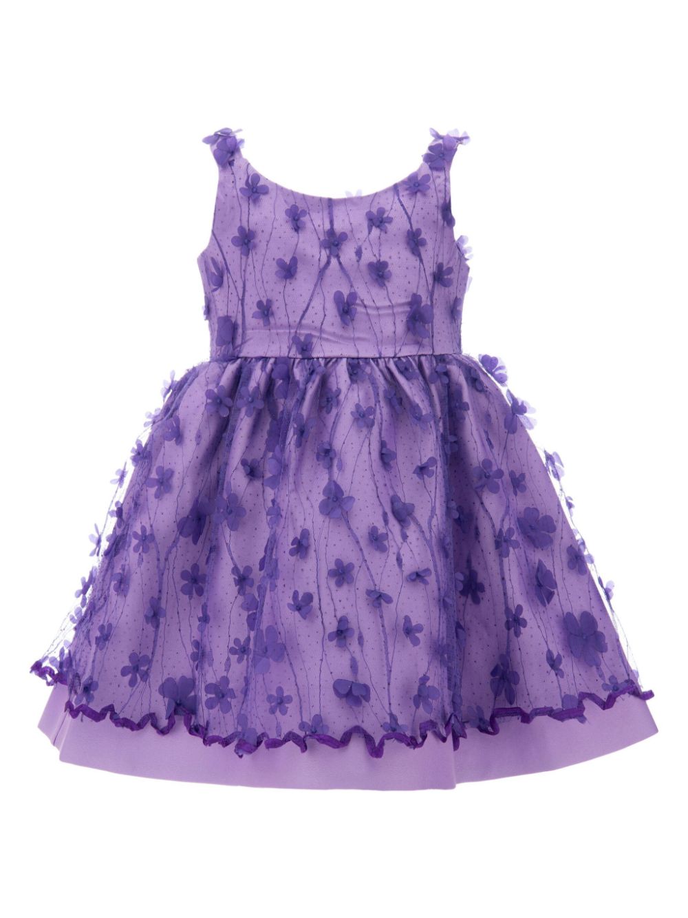 Tulleen Ravine floral-appliqué dress - Purple von Tulleen