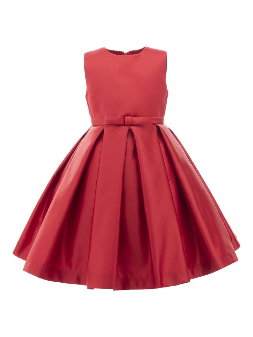 Tulleen bow-detail pleated satin dress - Red von Tulleen