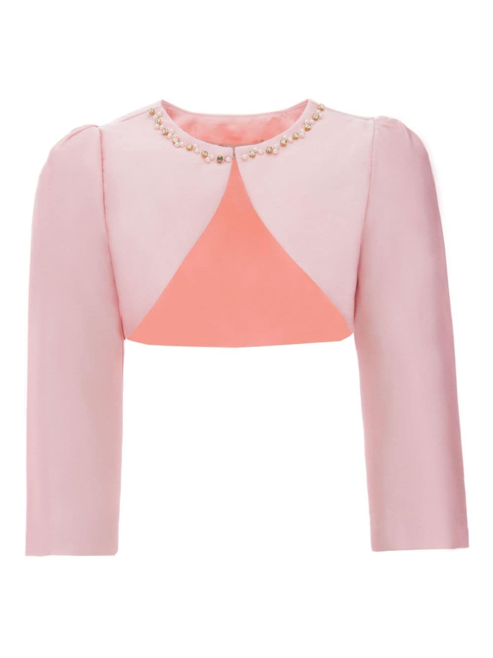 Tulleen cropped satin jacket - Pink von Tulleen