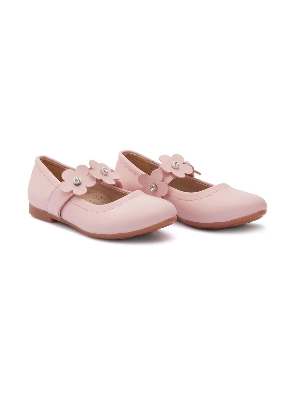 Tulleen floral-strap ballerina shoes - Pink von Tulleen