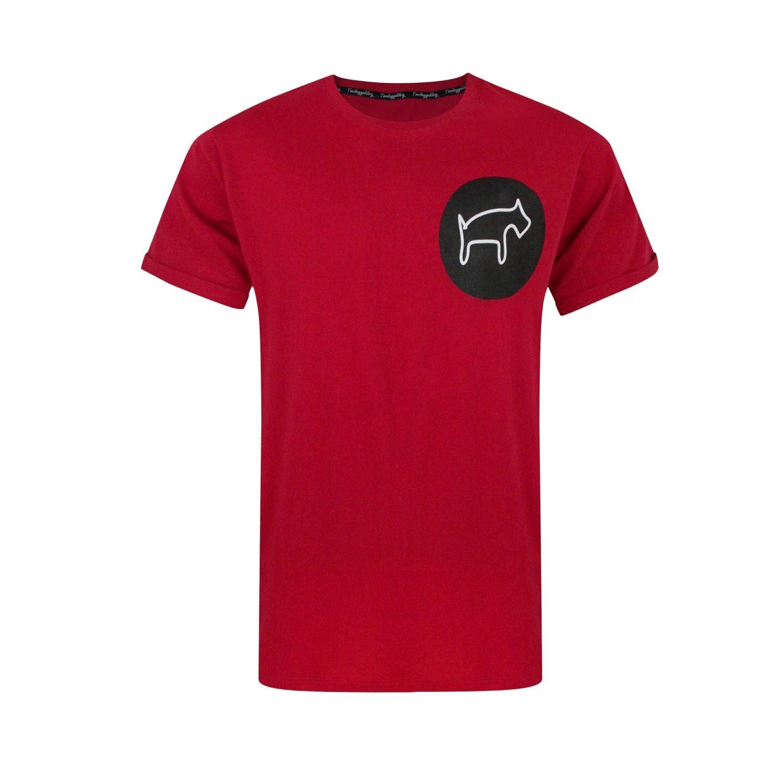 T-shirt Herren Rot Bunt L von Two Legged Dog