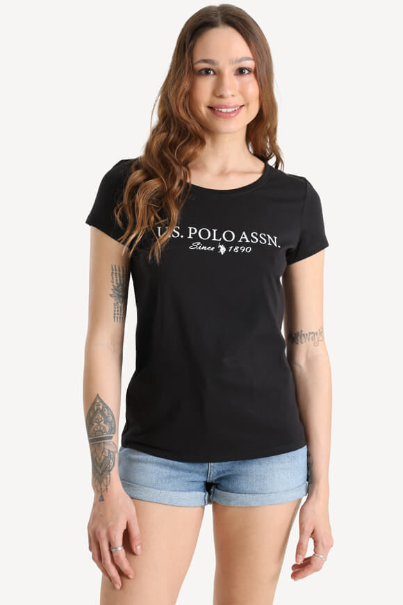 U.S. Polo Assn. Lucy T-Shirt | Black | Damen  | M von U.S. Polo Assn.