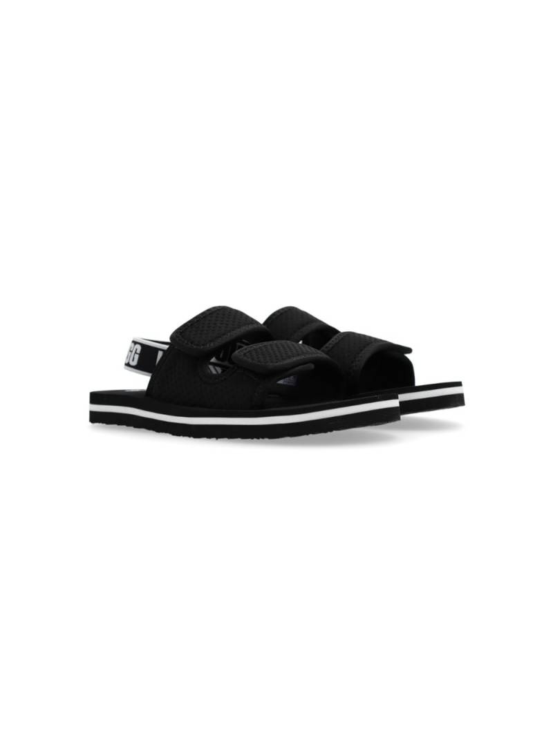 UGG Kids logo-print touch-strap sandals - Black von UGG Kids