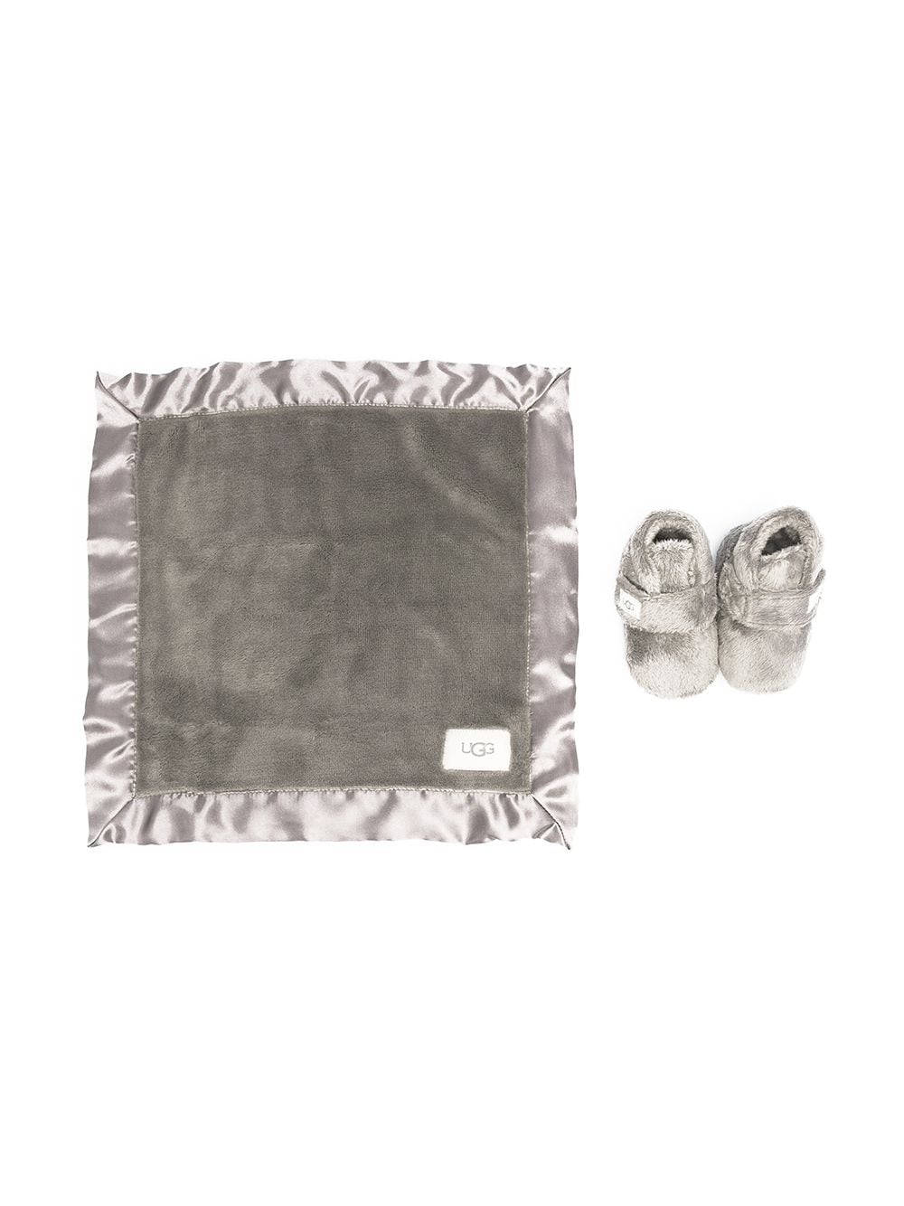 UGG Kids terry-cloth bootie and blanket set - Grey von UGG Kids