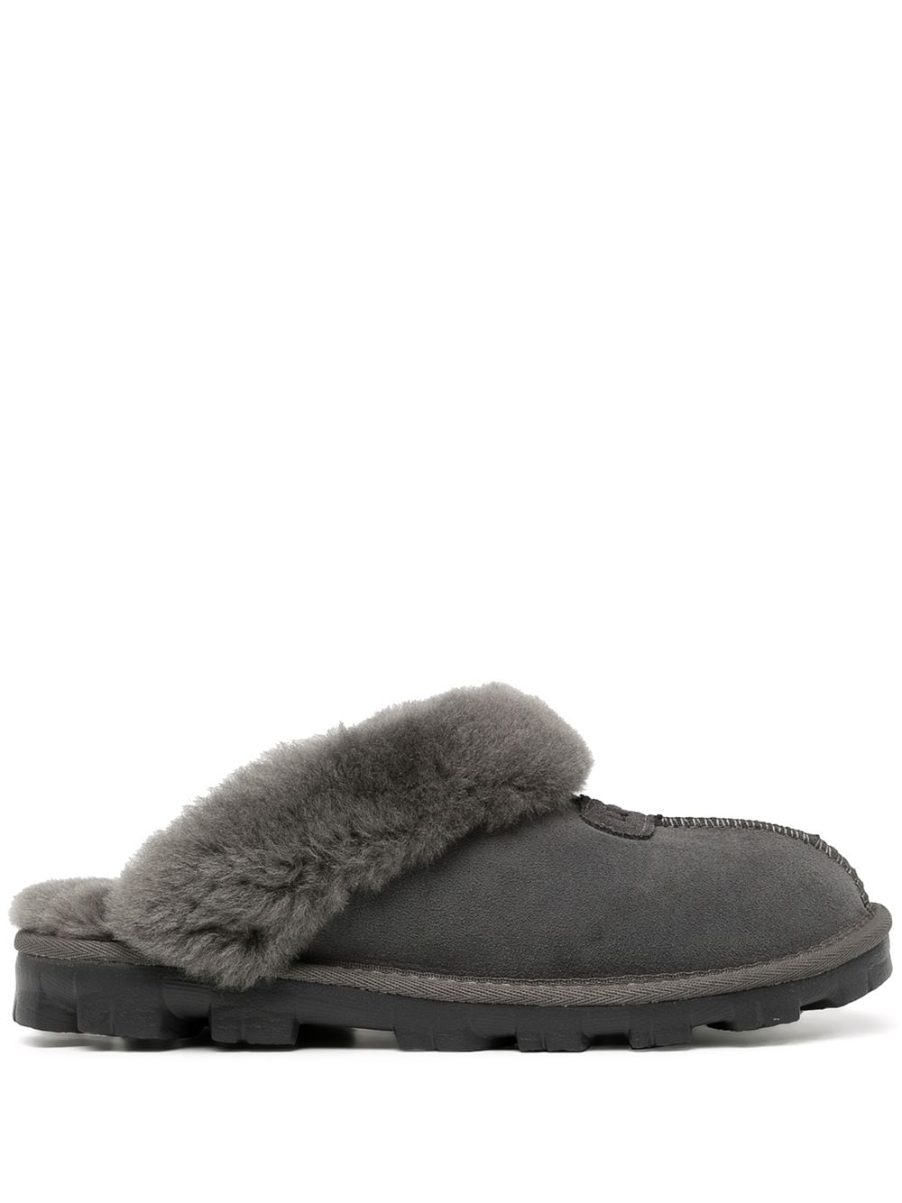 UGG Coquette fur-trimmed slippers - Grey von UGG
