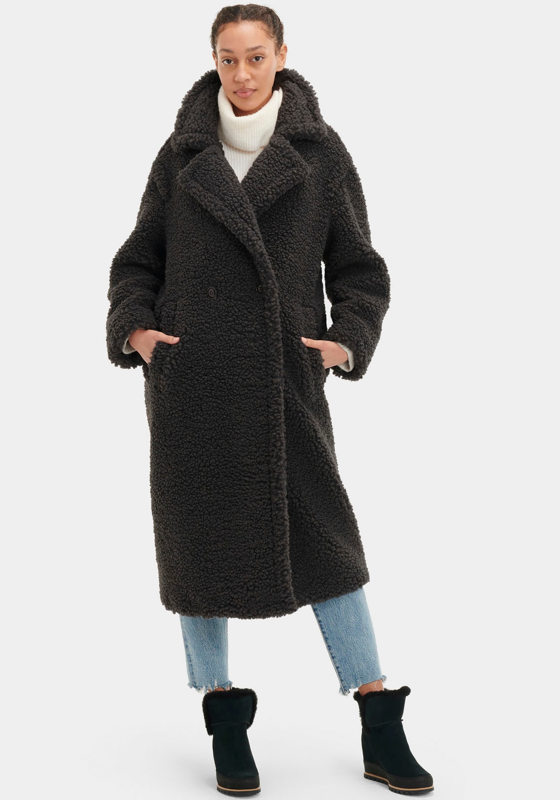 UGG Fellimitatmantel »W GERTRUDE LONG TEDDY COAT« von UGG