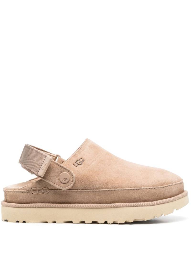 UGG Goldenstar suede flatform clogs - Neutrals von UGG